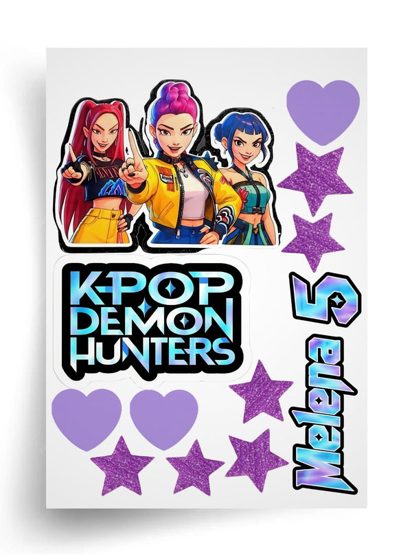 Макет "K-Pop Demon Hunters" для харчового друку А4