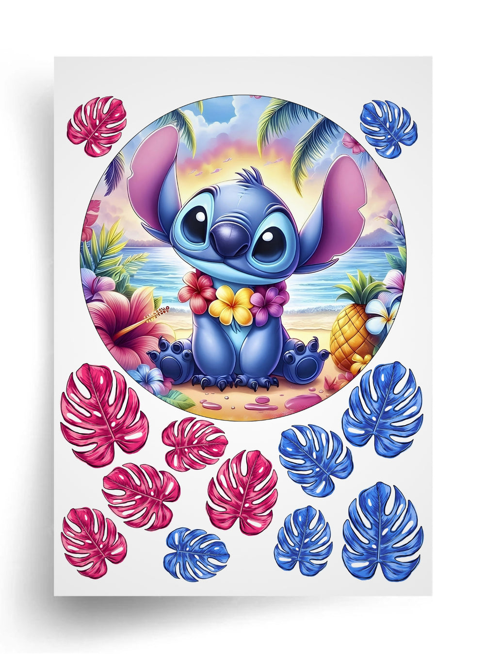 Tortenaufleger "Stitch" für essbaren Druck (Durchmesser nach Wahl)