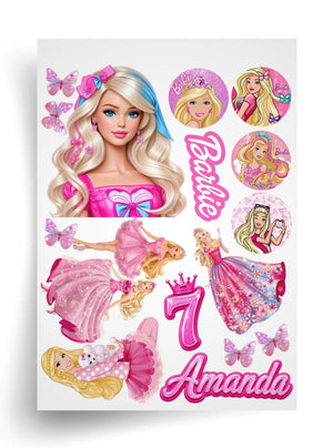 Tortenaufleger "Barbie" A4 – essbarer Druck