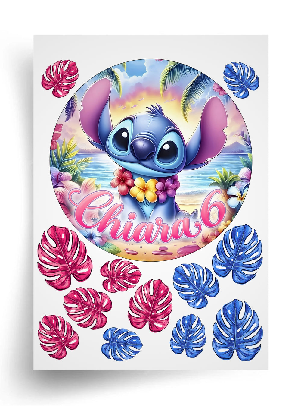 Tortenaufleger "Stitch" für essbaren Druck (Durchmesser nach Wahl)