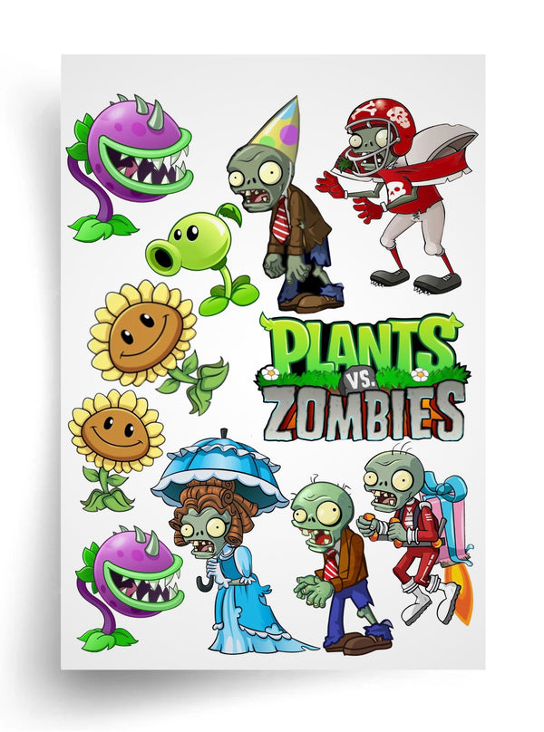 Tortenaufleger "Plants vs. Zombies" A4 – essbarer Druck