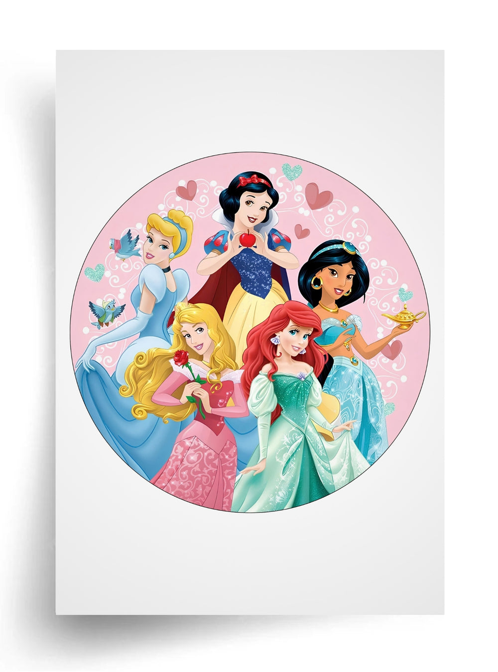 Tortenaufleger "Disney Princess / Disney Prinzessinnen" (Durchmesser nach Wahl)