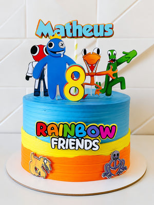 Tortenaufleger "Rainbow Friends" A4 – essbarer Druck