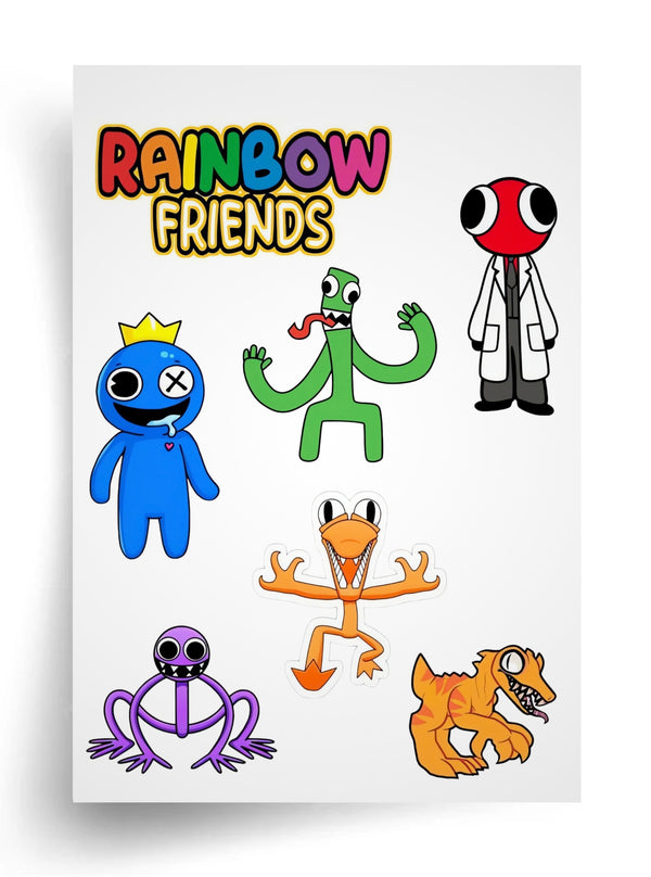 Tortenaufleger "Rainbow Friends" A4 – essbarer Druck