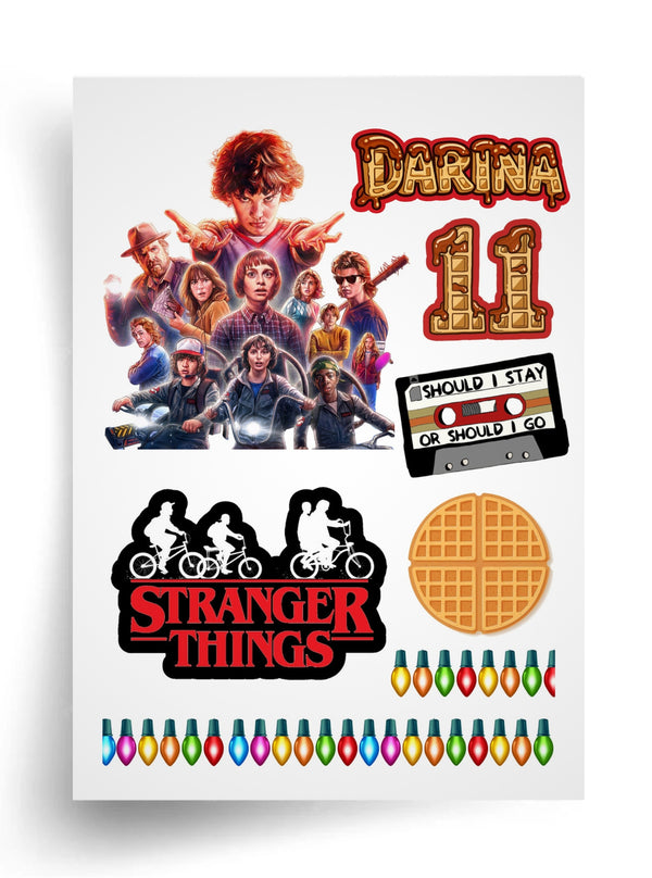 Tortenaufleger "Stranger Things" A4 – essbarer Druck