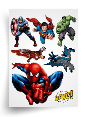 Tortenaufleger "Superhelden / Superheroes" für essbaren Druck A4