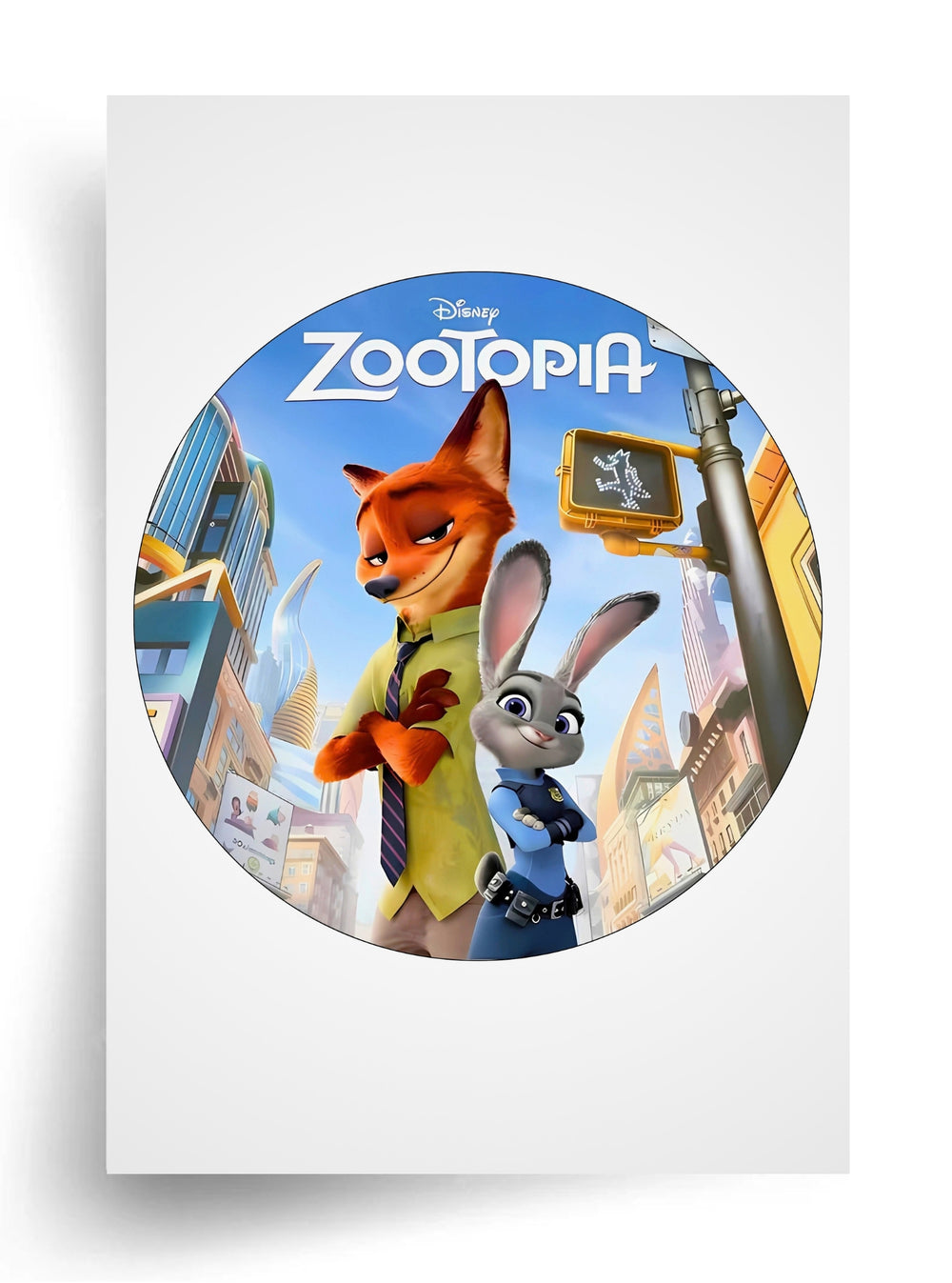 Макет "Zootopia / Зоотрополіс" для харчового друку (діаметр на вибір)
