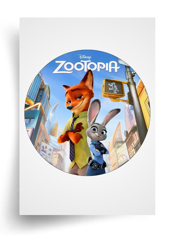 Макет "Zootopia / Зверополис" для пищевой печати (диаметр на выбор)