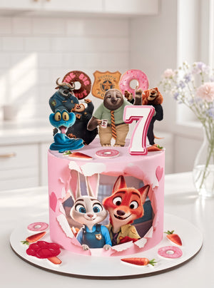 Tortenaufleger "Zoomania / Zootopia" für essbaren Druck A4