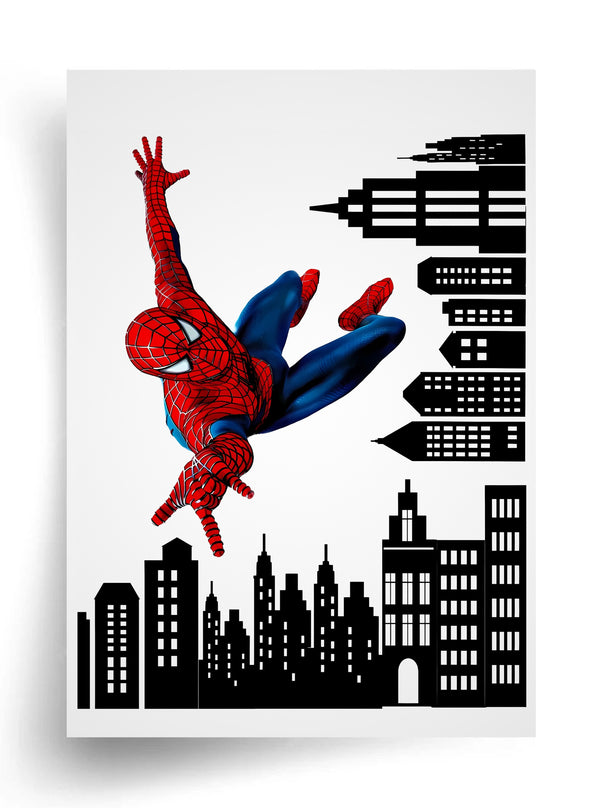 Tortenaufleger "Spider-Man in der Stadt" A4 – essbarer Druck