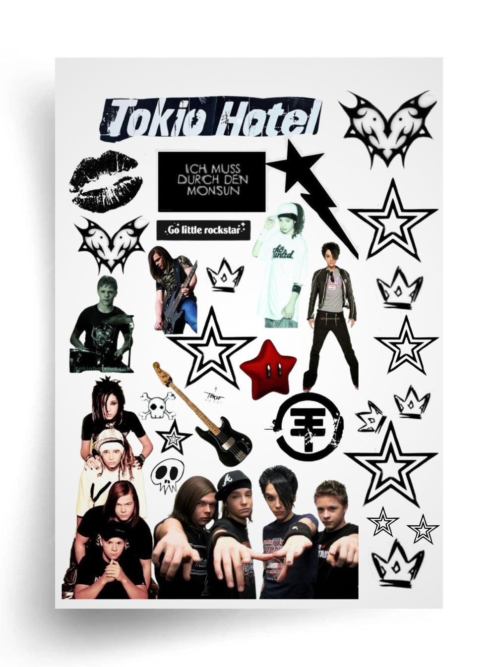 Tortenaufleger "Tokio Hotel" A4 – essbarer Druck