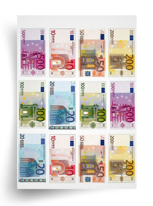 Design "Euro-Banknoten" für Lebensmitteldruck A4