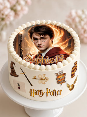 Макет "Гаррі Поттер / Harry Potter — Магія Гоґвортсу" для харчового друку (діаметр на вибір)