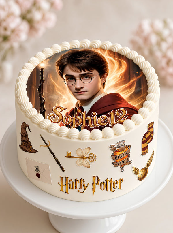 Макет "Гаррі Поттер / Harry Potter — Магія Гоґвортсу" для харчового друку (діаметр на вибір)