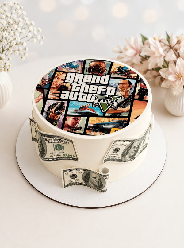 Tortenaufleger "GTA 5" A4 – essbarer Druck
