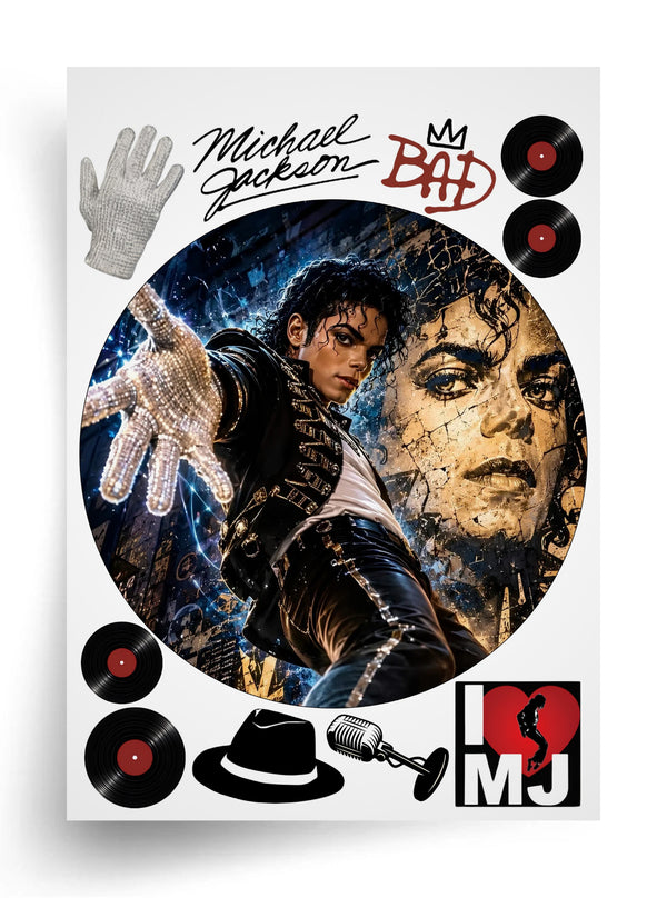 Tortenaufleger "Michael Jackson" für essbaren Druck (Durchmesser nach Wahl)