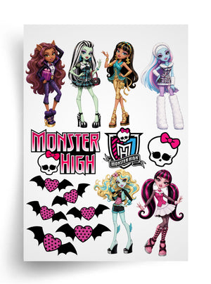 Макет "Monster High/Монстер-Хай" для харчового друку A4