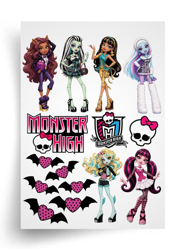 Макет "Monster High/Монстер-Хай" для харчового друку A4