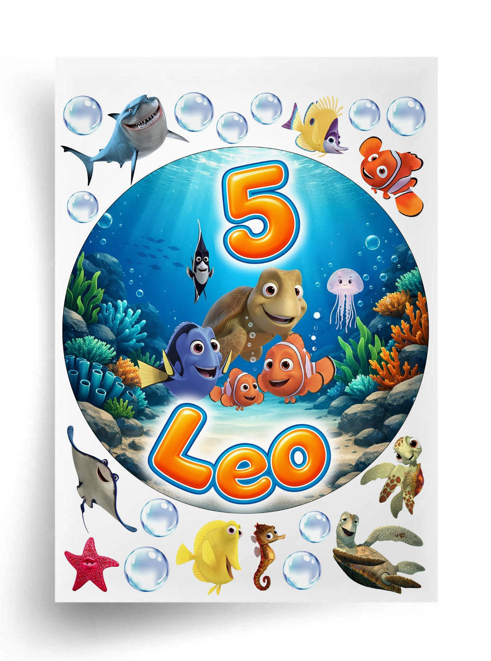 Макет "В поисках Немо / Finding Nemo" для пищевой печати (диаметр на выбор)