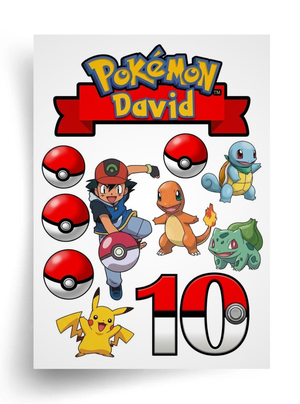 Tortenaufleger "Pokémon" A4 – essbarer Druck