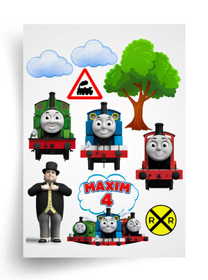 Макет "Thomas & Friends / Томас і друзі" для харчового друку A4
