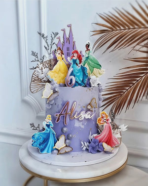 Tortenaufleger "Disney Prinzessinnen und magisches Schloss" A4 – essbarer Druck