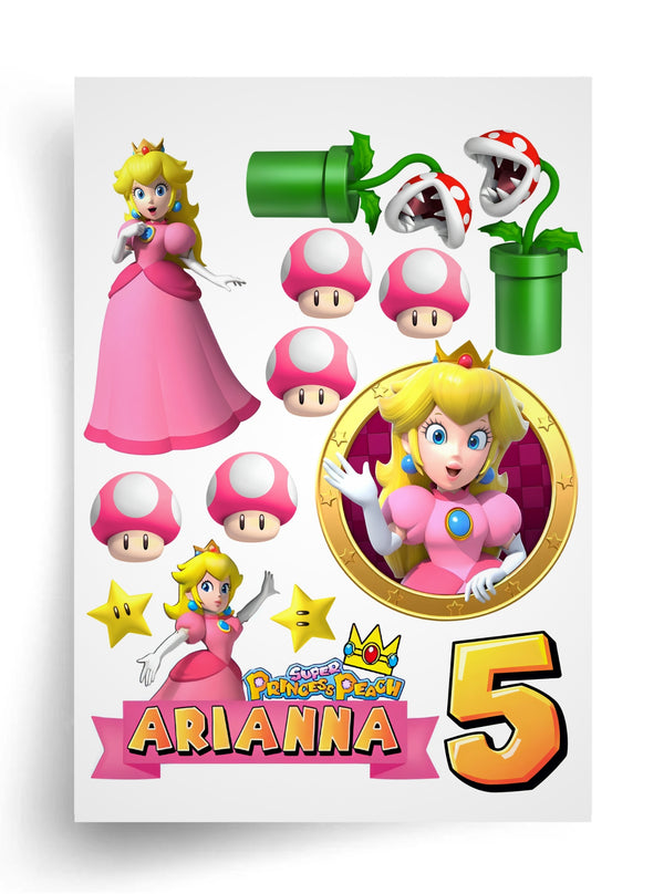 Tortenaufleger "Prinzessin Peach" A4 – essbarer Druck