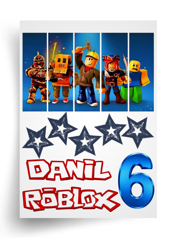 Tortenaufleger "Roblox" A4 – essbarer Druck