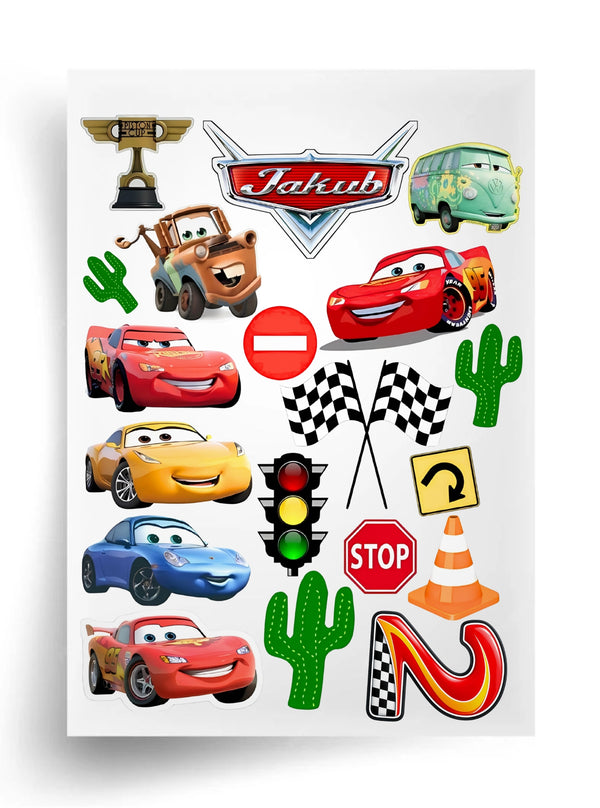 Tortenaufleger "Cars - Helden und Rennen" A4 – essbarer Druck