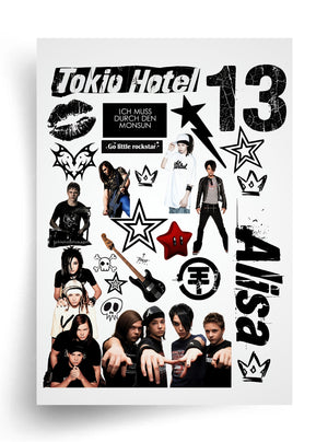Tortenaufleger "Tokio Hotel" A4 – essbarer Druck