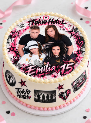Tortenaufleger "Tokio Hotel" für essbaren Druck (Durchmesser nach Wahl)